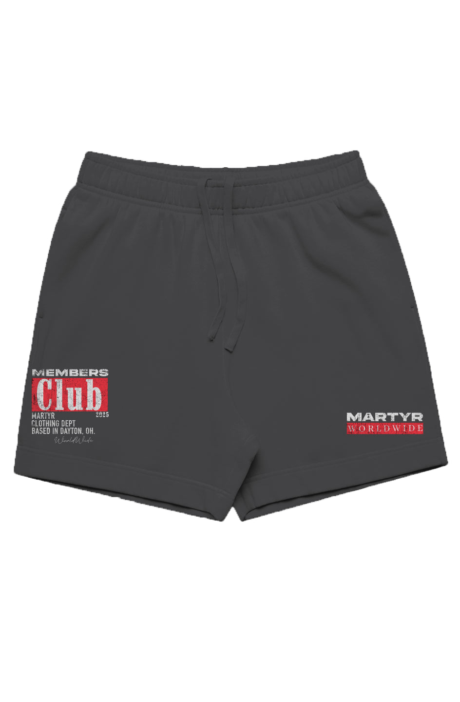 MARTYR MEMBERS CLUB FADED TRACK SHORTS