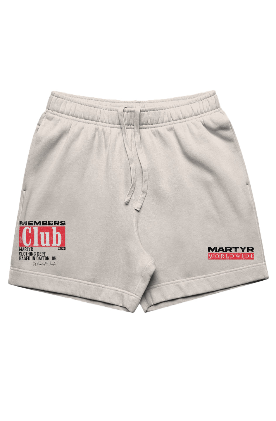 MARTYR MEMBERS CLUB FADED TRACK SHORTS